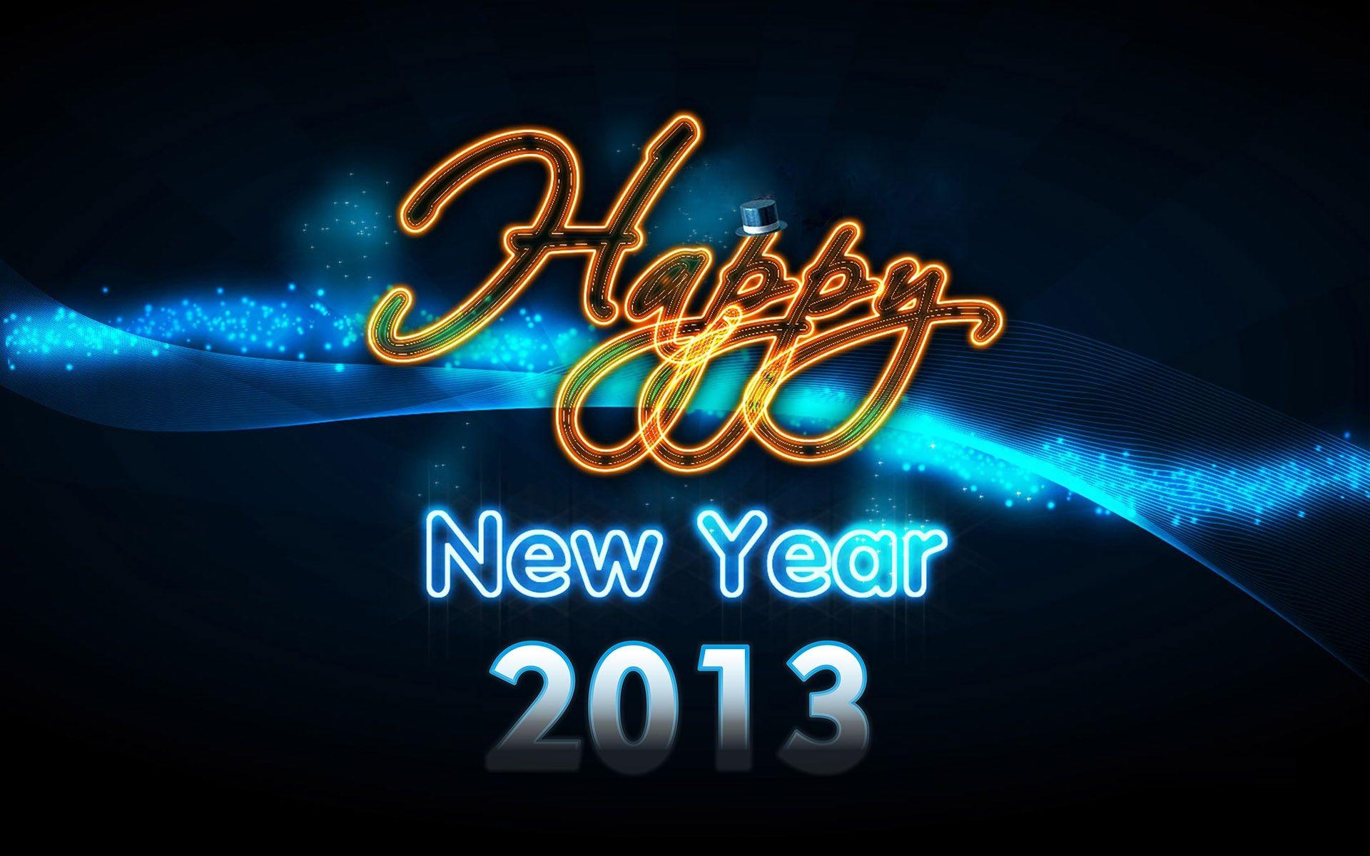 Happy New Year Flashing Lights - HD Wallpaper 