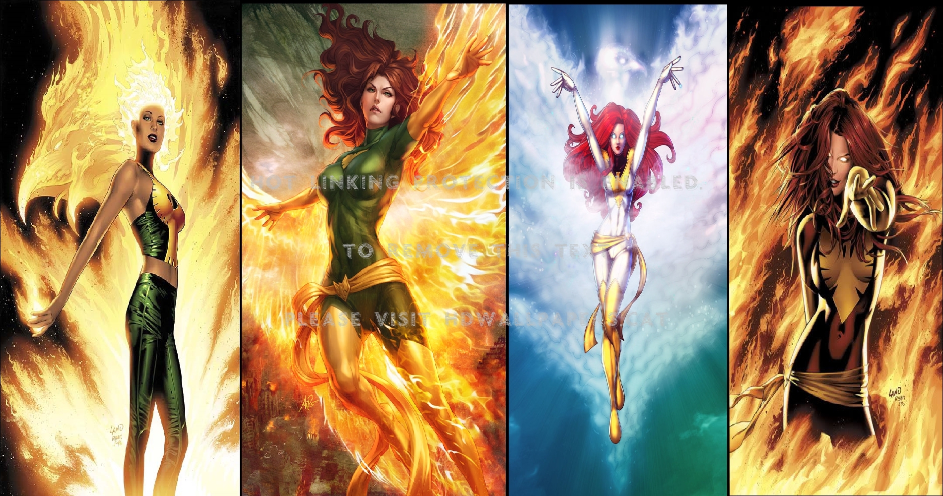 The Phoenix Fire Bird Xmen Jean Grey Force Cg Artwork 1900x1000