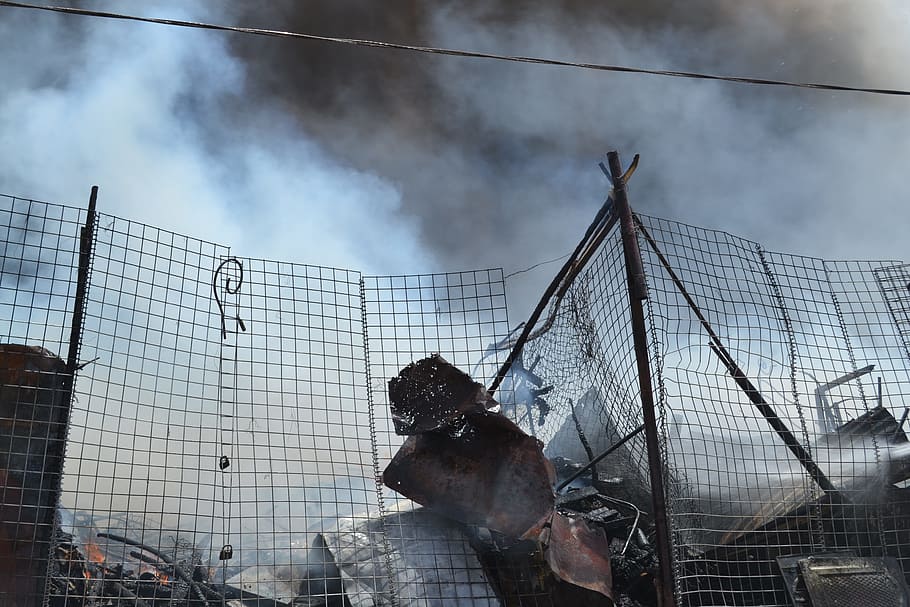 Iraq, Nasiriyah, City, War, Fire, City Harj, Fence, - HD Wallpaper 