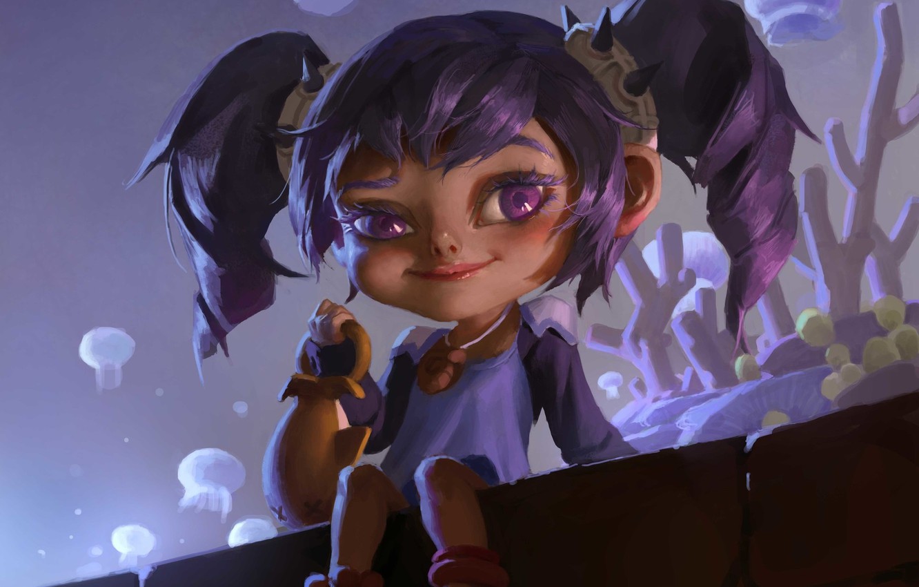 Photo Wallpaper Mood, Art, Girl, Fragment, Small Lolita - Cartoon - HD Wallpaper 