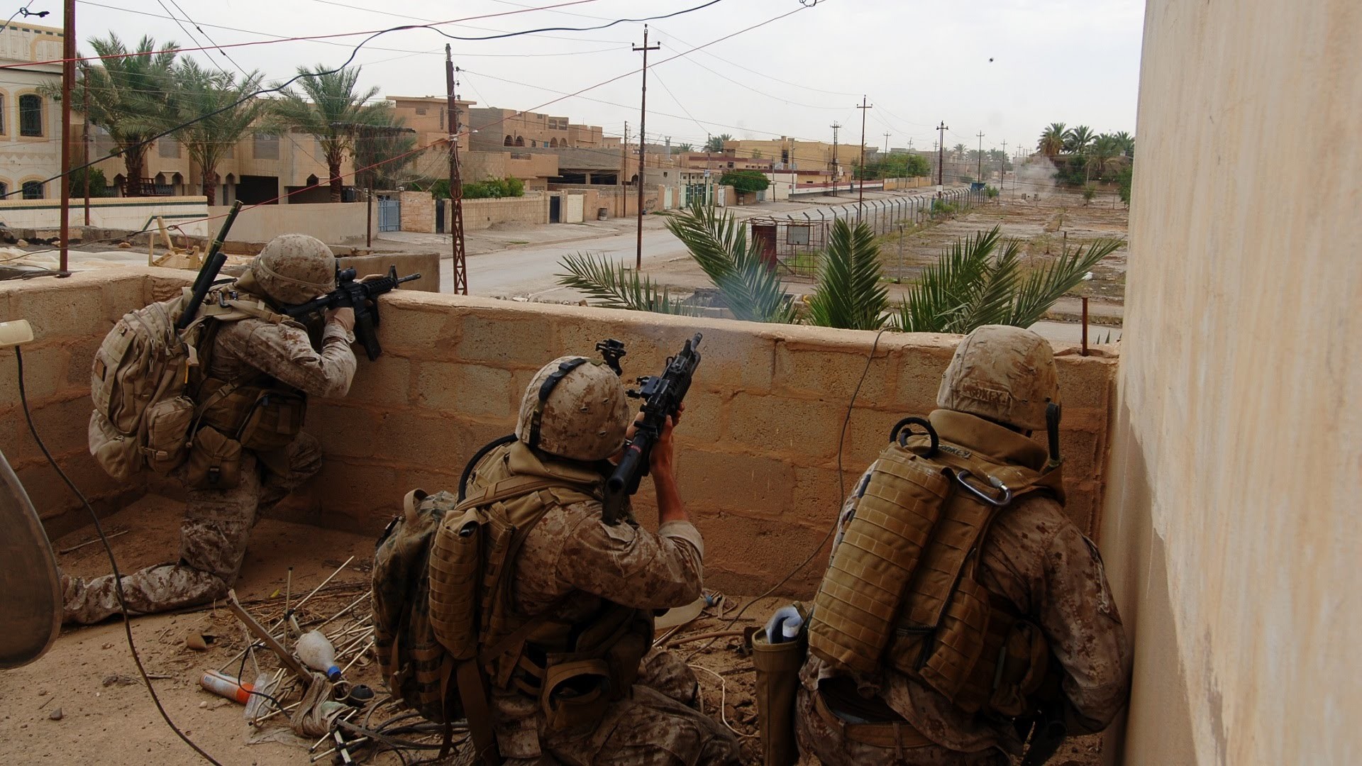 Us Marines In Combat During Operation In Ramadi, Iraq - Marine Corps Iraq War - HD Wallpaper 