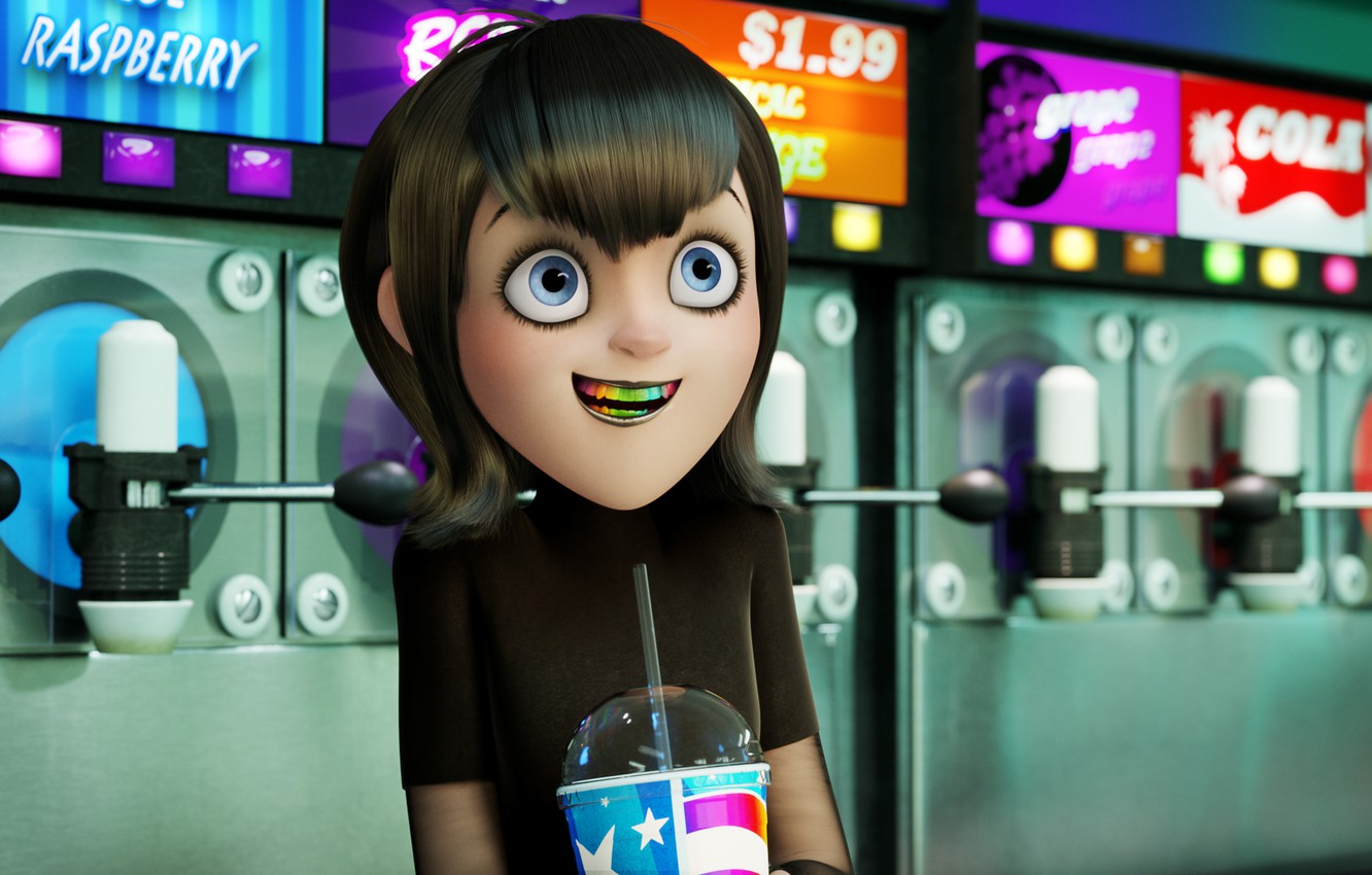 Photo Wallpaper Girl, Cartoon, Drink, Mavis, Hotel - Hotel Transylvania 2 Mavis - HD Wallpaper 