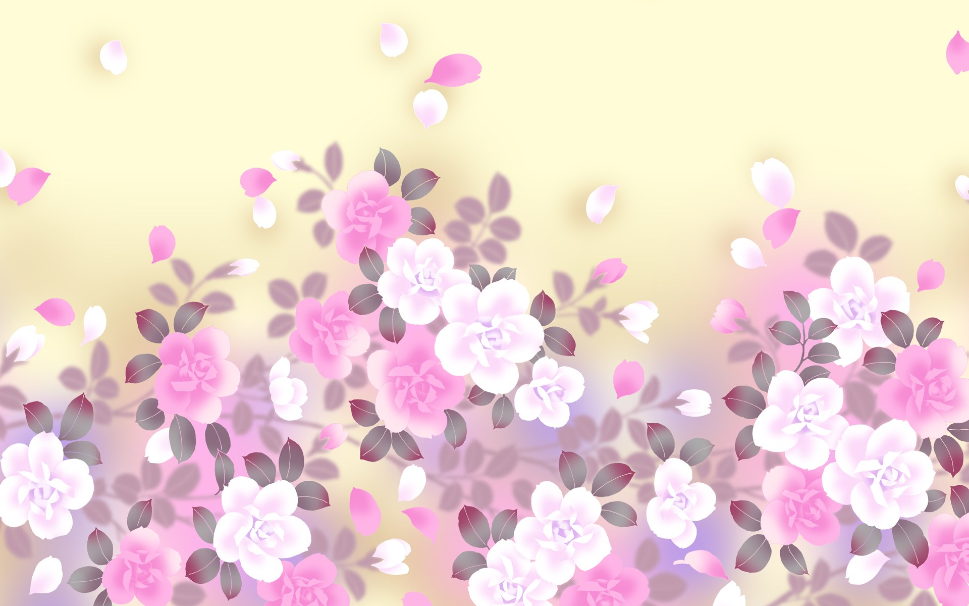 1920*1200 Sweet Flower Pattern & Colors In Japanese - Flowers Background For Girls - HD Wallpaper 