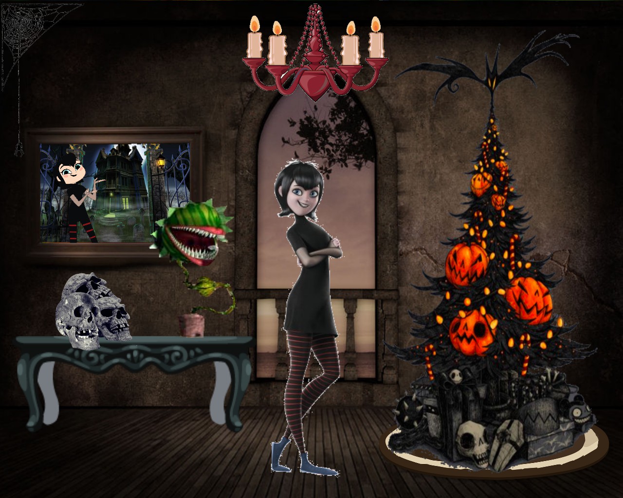 Merry Scary Christmas - Christmas Tree - HD Wallpaper 