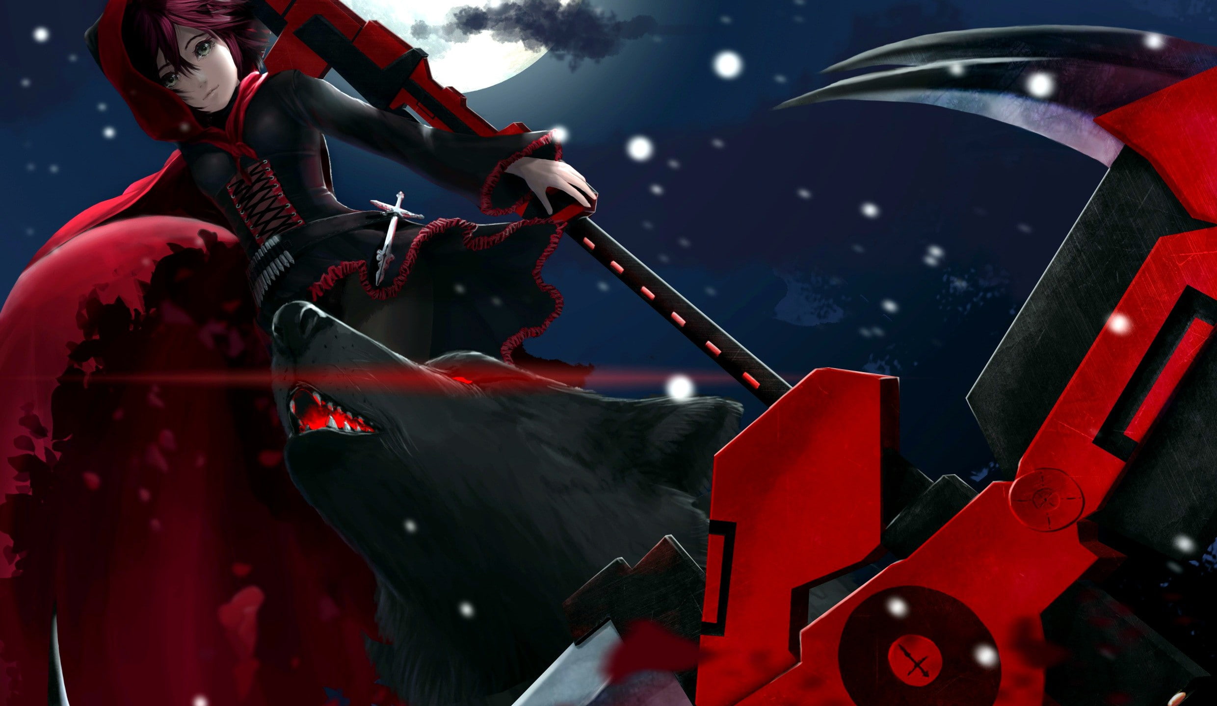 Fanart Rwby Ruby With Scythe - HD Wallpaper 