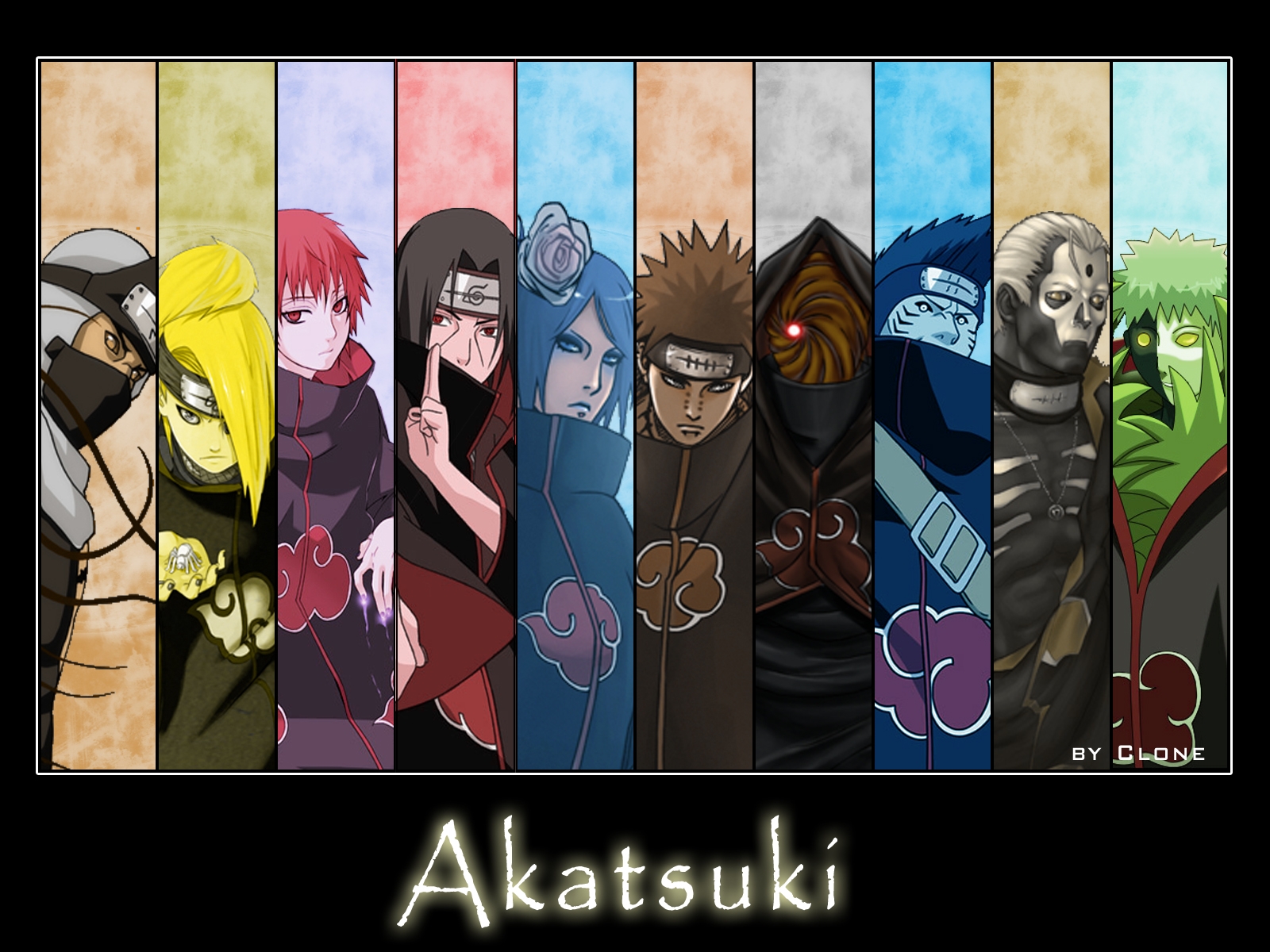Akatsuki, Naruto Shippuuden, Deidara, Sasori, Itachi - Naruto Akatsuki - HD Wallpaper 
