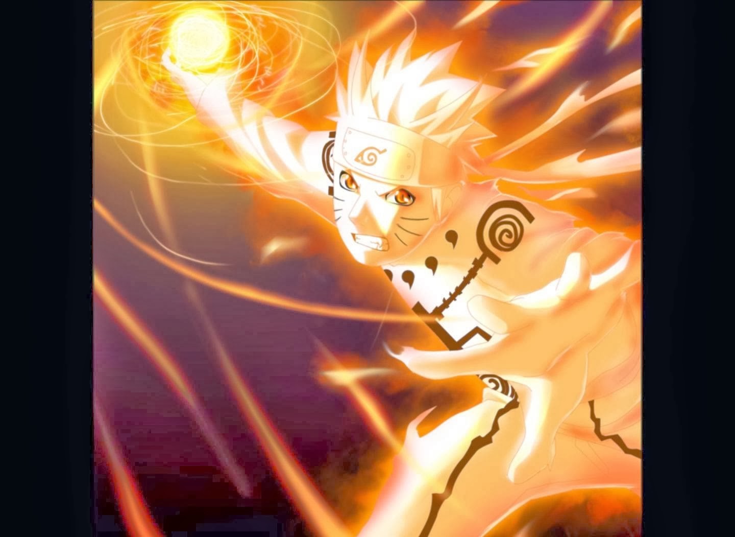 Rasengan Naruto Bijuu Mode - HD Wallpaper 