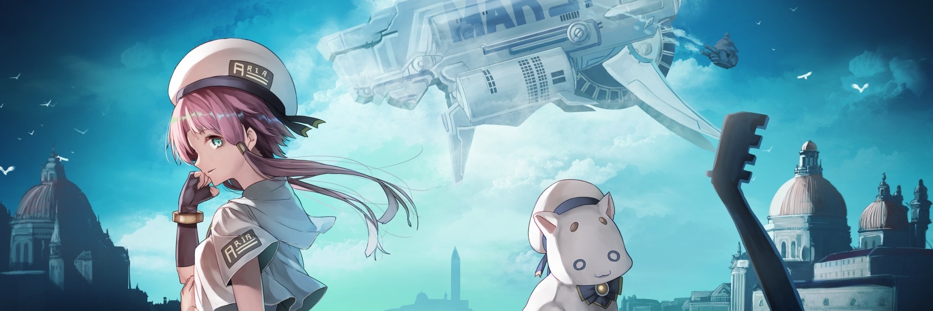 Aria, Mizunashi Akari, Pokoteng Aria, Pink Hair, Profile - Mizunashi Akari - 1920x640 Wallpaper Aria, Mizunashi Akari, Pokoteng Aria, Pink Hair, Profile - Mizunashi Akari - 1920x640 Wallpaper