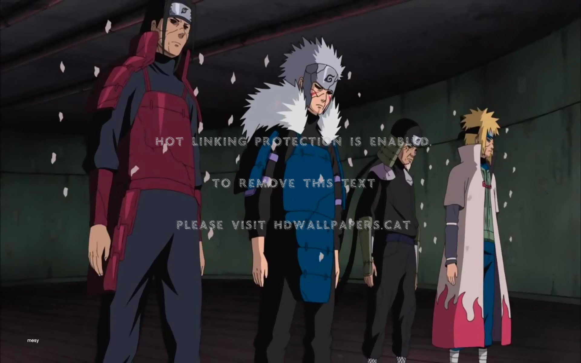The Four Hokage 4th Tobirama Senju Yellow - Hashirama Tobirama Hiruzen Minato - HD Wallpaper 