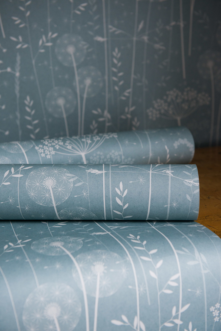 Paper Meadow In Teal - Bed Sheet - HD Wallpaper 