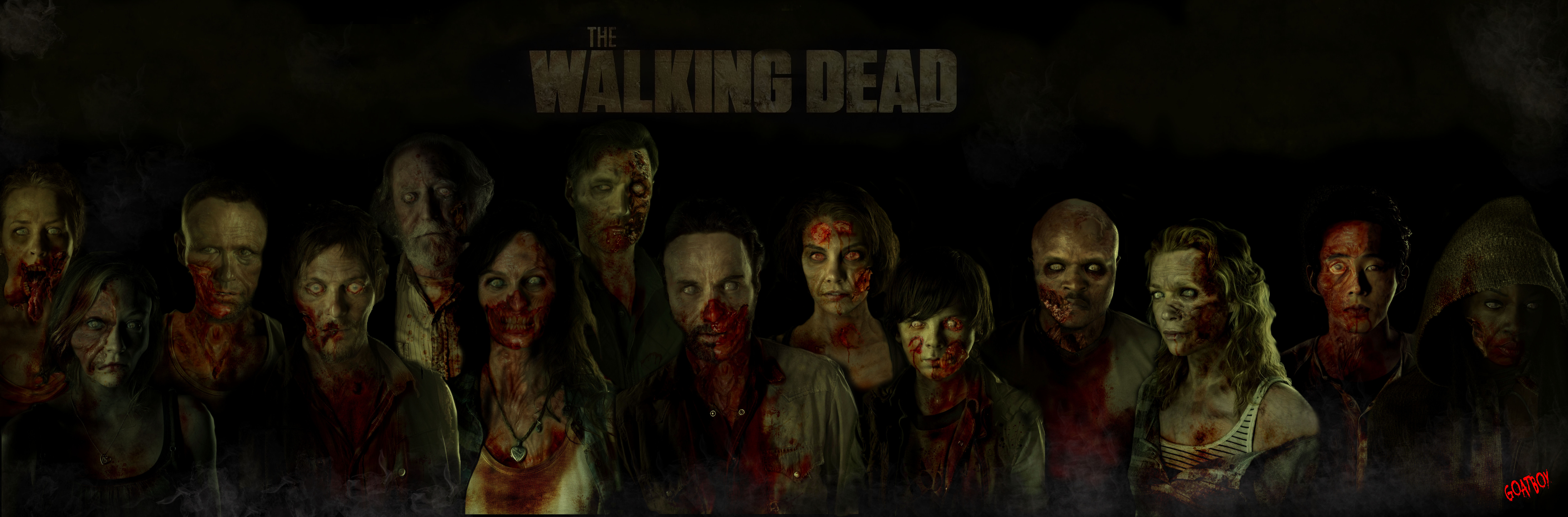 The Walking Dead Zombie Cast Wallpaper - Walking Dead Wallpaper Zombies - HD Wallpaper 