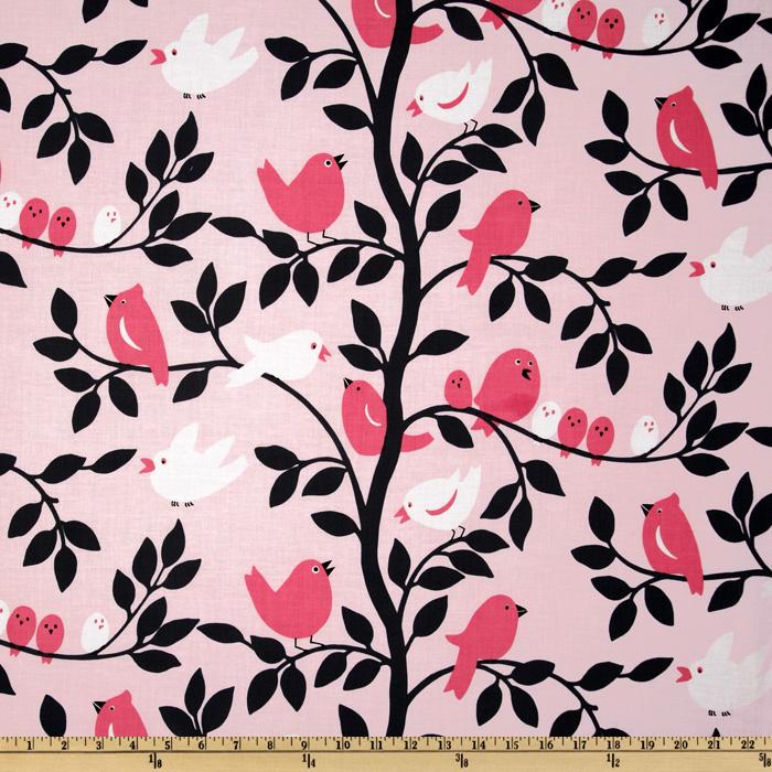 Tweety Pie In Pink Fabric By Michael Miller - HD Wallpaper 