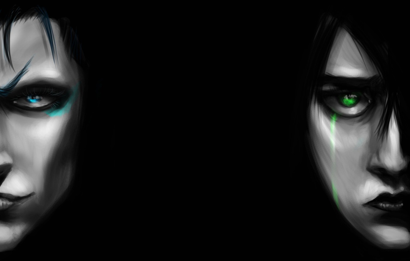 Photo Wallpaper Bleach, Anime, Art, Ulquiorra Schiffer, - Bleach Ulquiorra Grimmjow - HD Wallpaper 