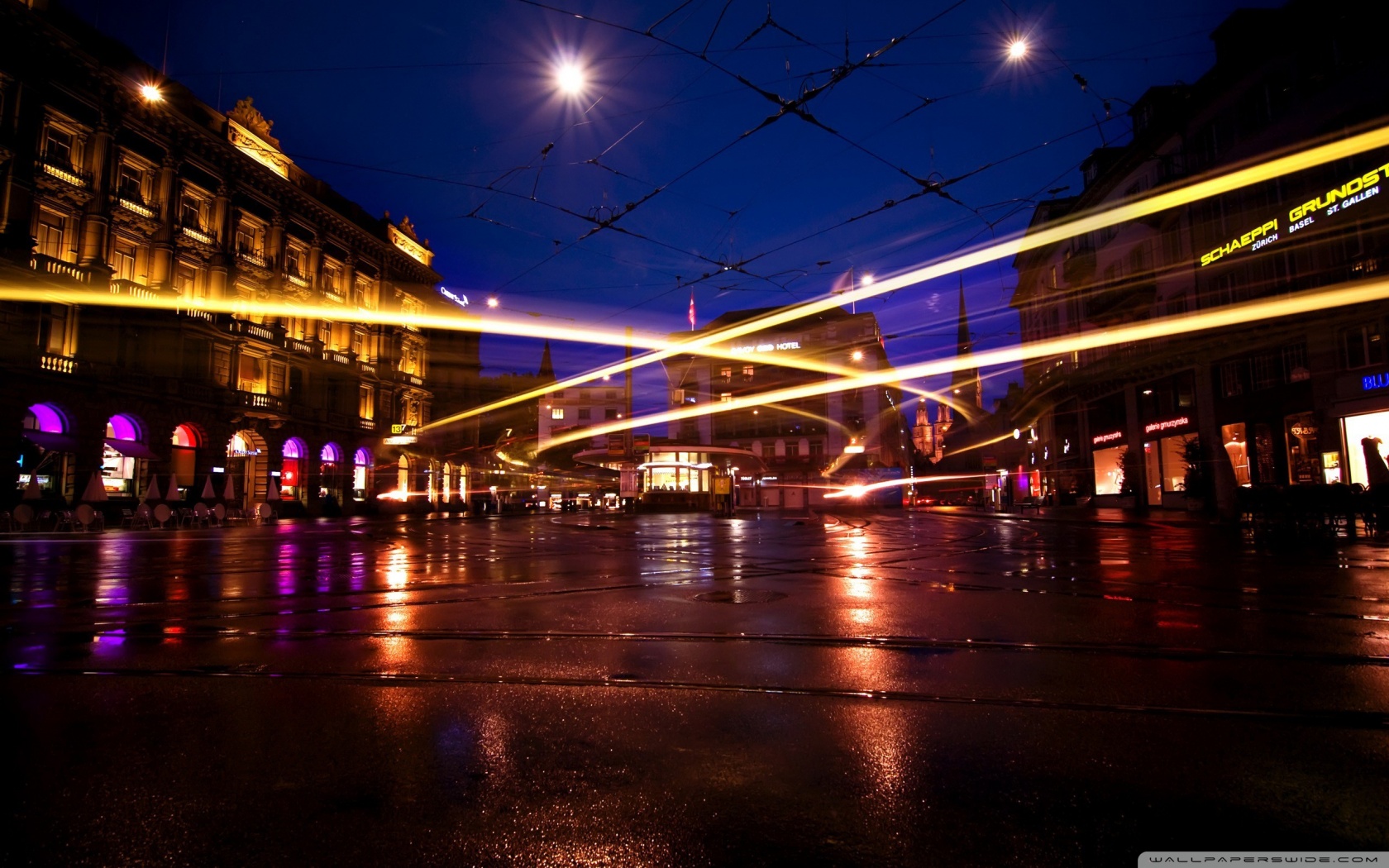 City At Night Long Exposure - HD Wallpaper 