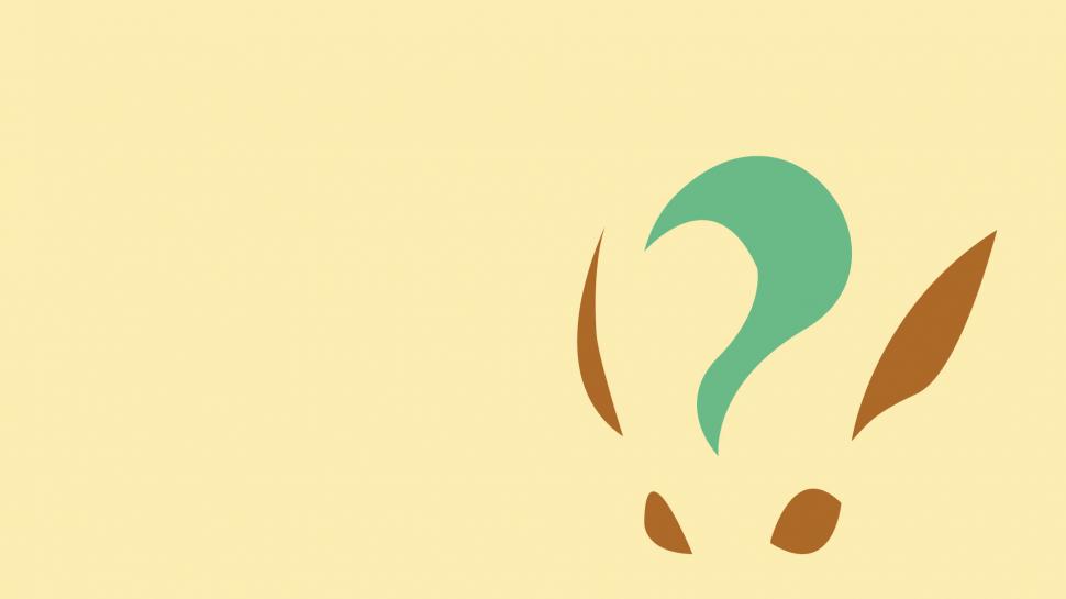 Leafeon, Minimalism, Simple Background Wallpaper,leafeon - Leafeon Minimalist - HD Wallpaper 