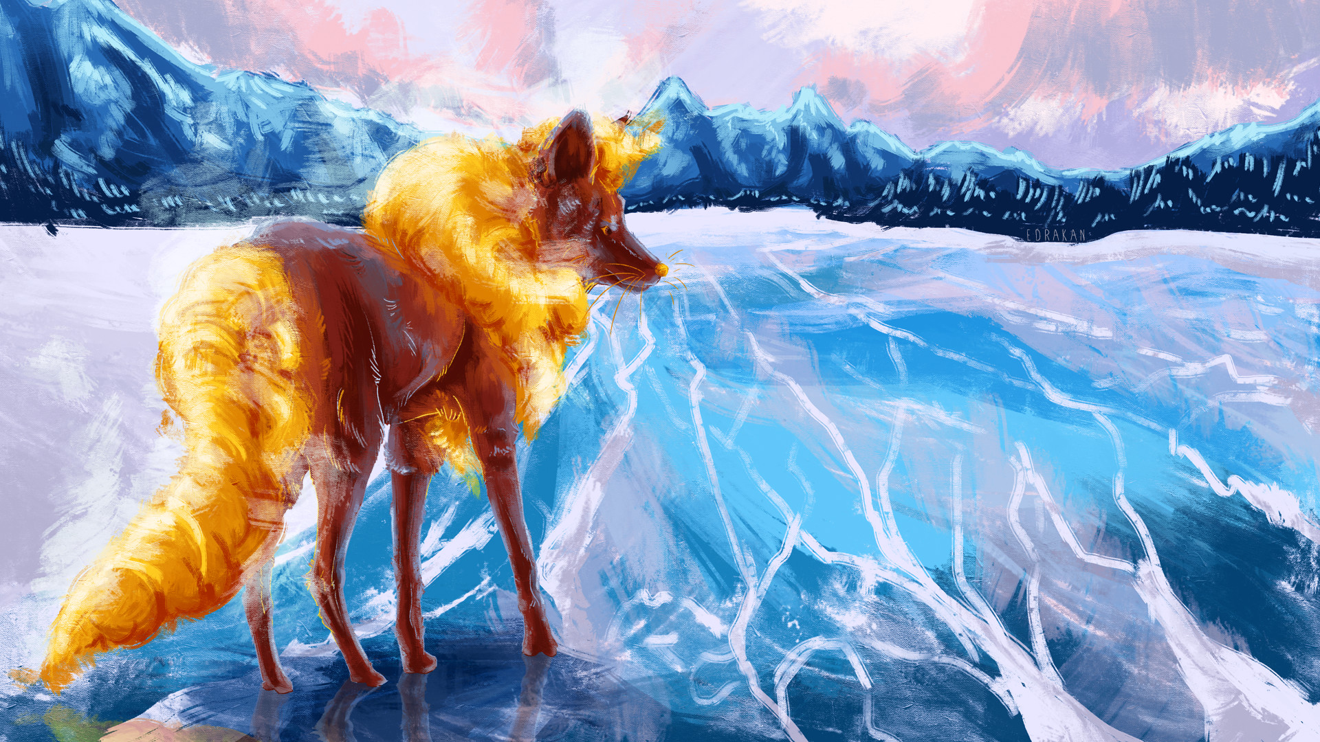 Flareon Wolf - HD Wallpaper 