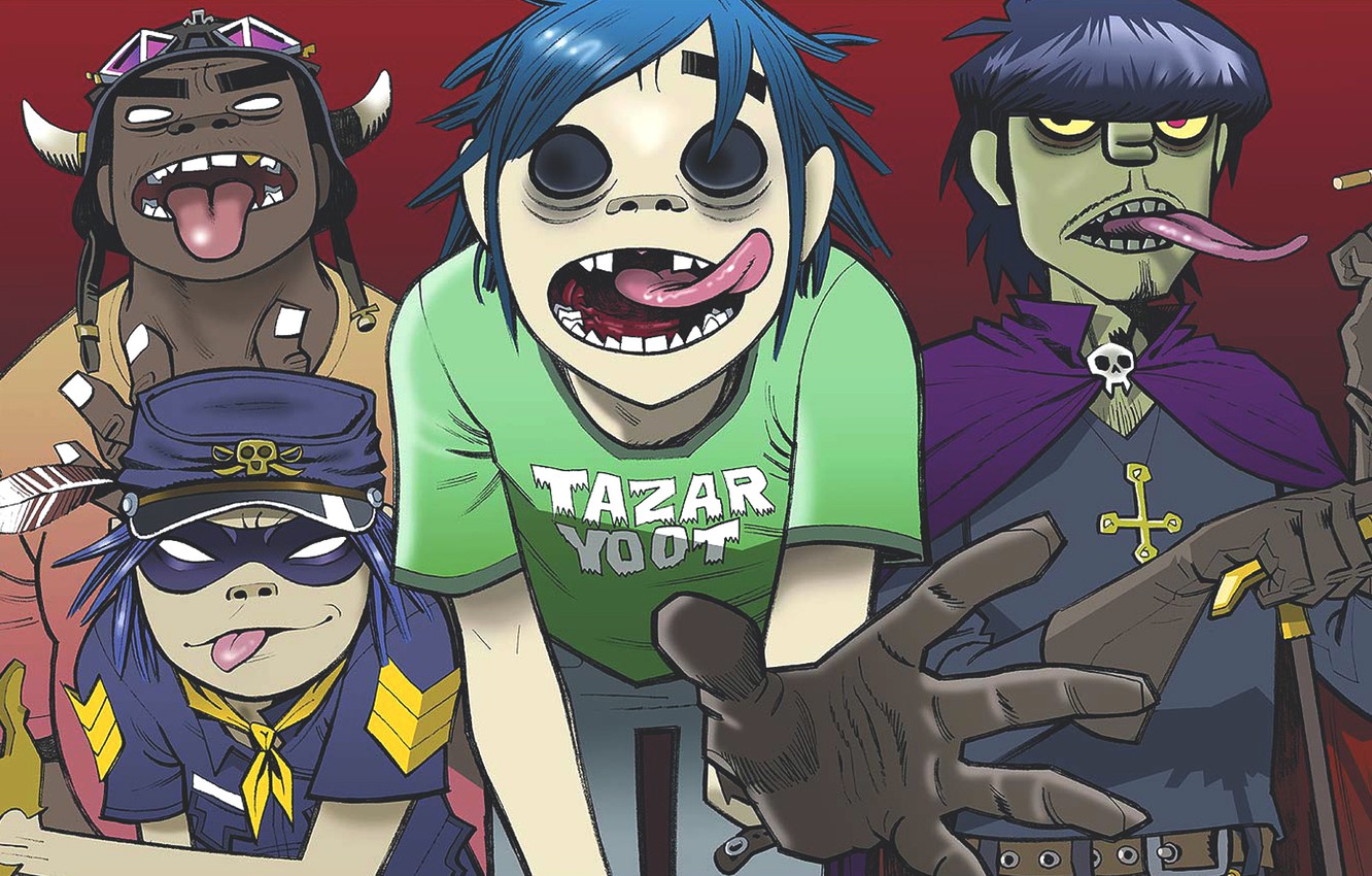 Photo Wallpaper Damon, Damon, Murdoch, Gorillaz, Readers - Gorillaz Group - HD Wallpaper 