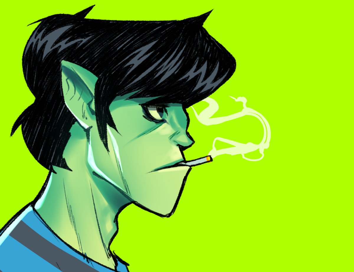 2-d Green Human Hair Color Yellow Vertebrate Fictional - Murdoc Niccals - HD Wallpaper 