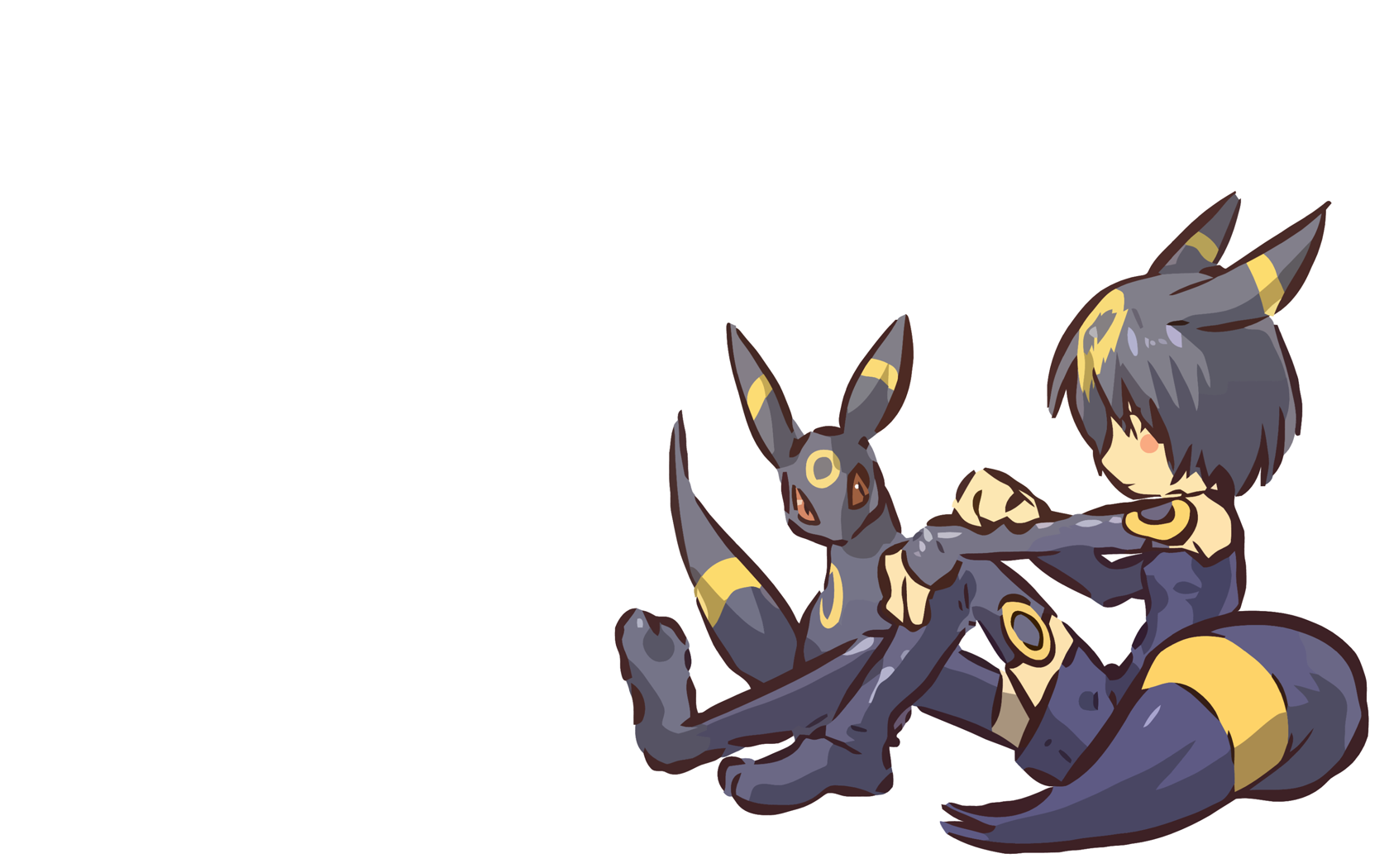 Pokemon Umbreon Wallpaper - Half Human Half Pokemon - HD Wallpaper 