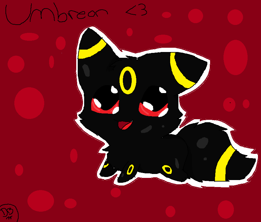 Chibi Umbreon - Cartoon - HD Wallpaper 