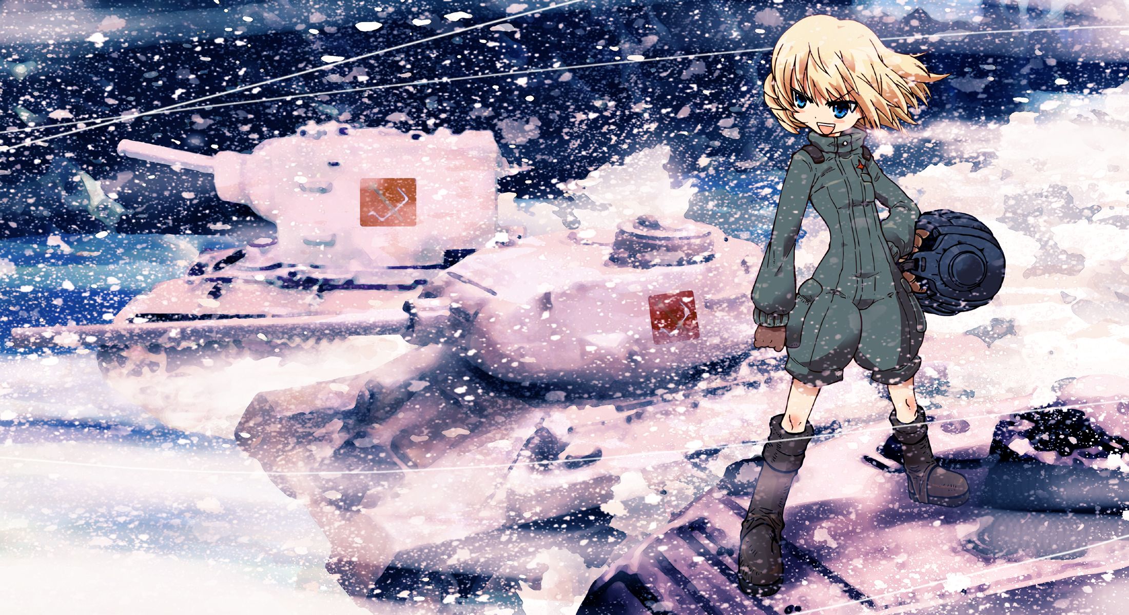 Girls Und Panzer Snow - HD Wallpaper 