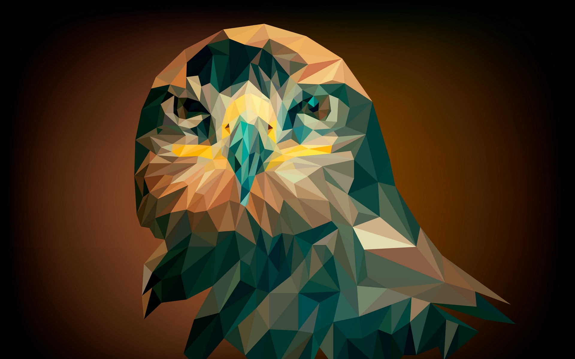 Wallpaper Eagle, Bird, Geometric, Art - Geometric Art - HD Wallpaper 