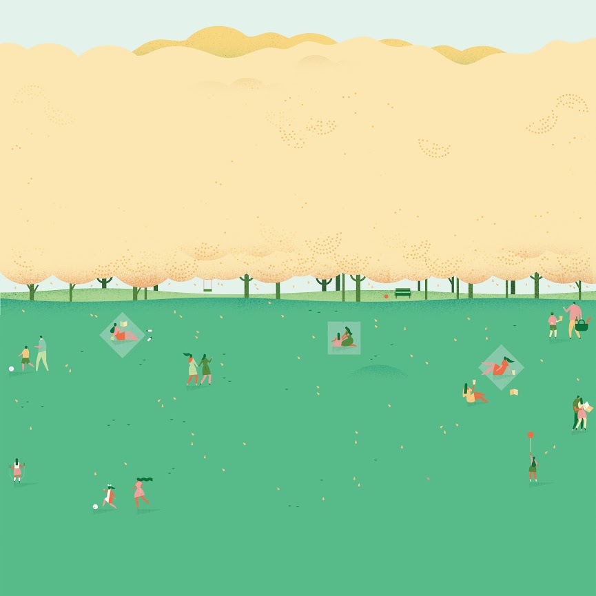 Bkg 04 April - Google Calendar Spring Illustration - HD Wallpaper 