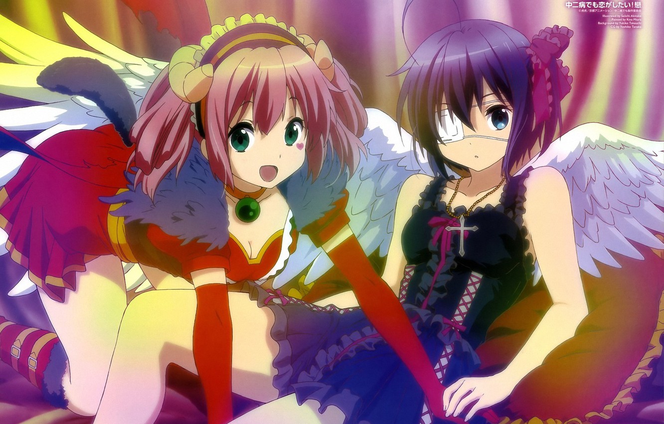 Photo Wallpaper Tv-2, I Am Not Of This World But Also - Shichimiya And Rikka - HD Wallpaper 