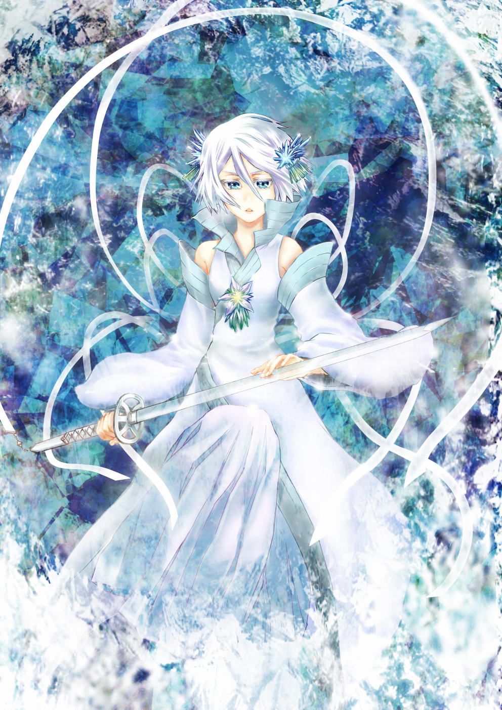 Rukia Bankai Fan Art - HD Wallpaper 