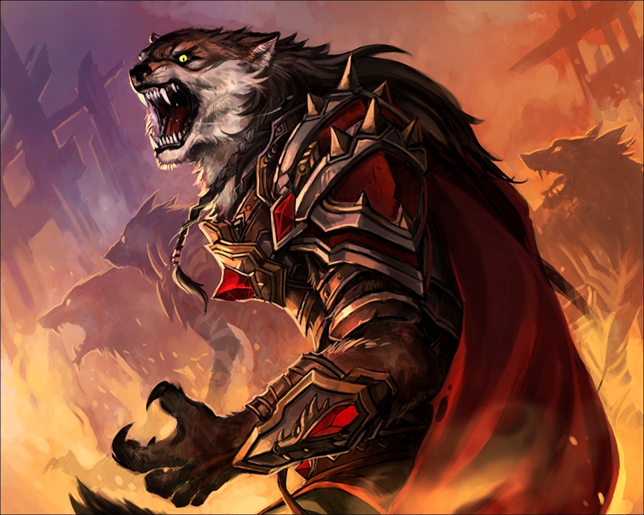 Fantasy Werewolf Art - HD Wallpaper 