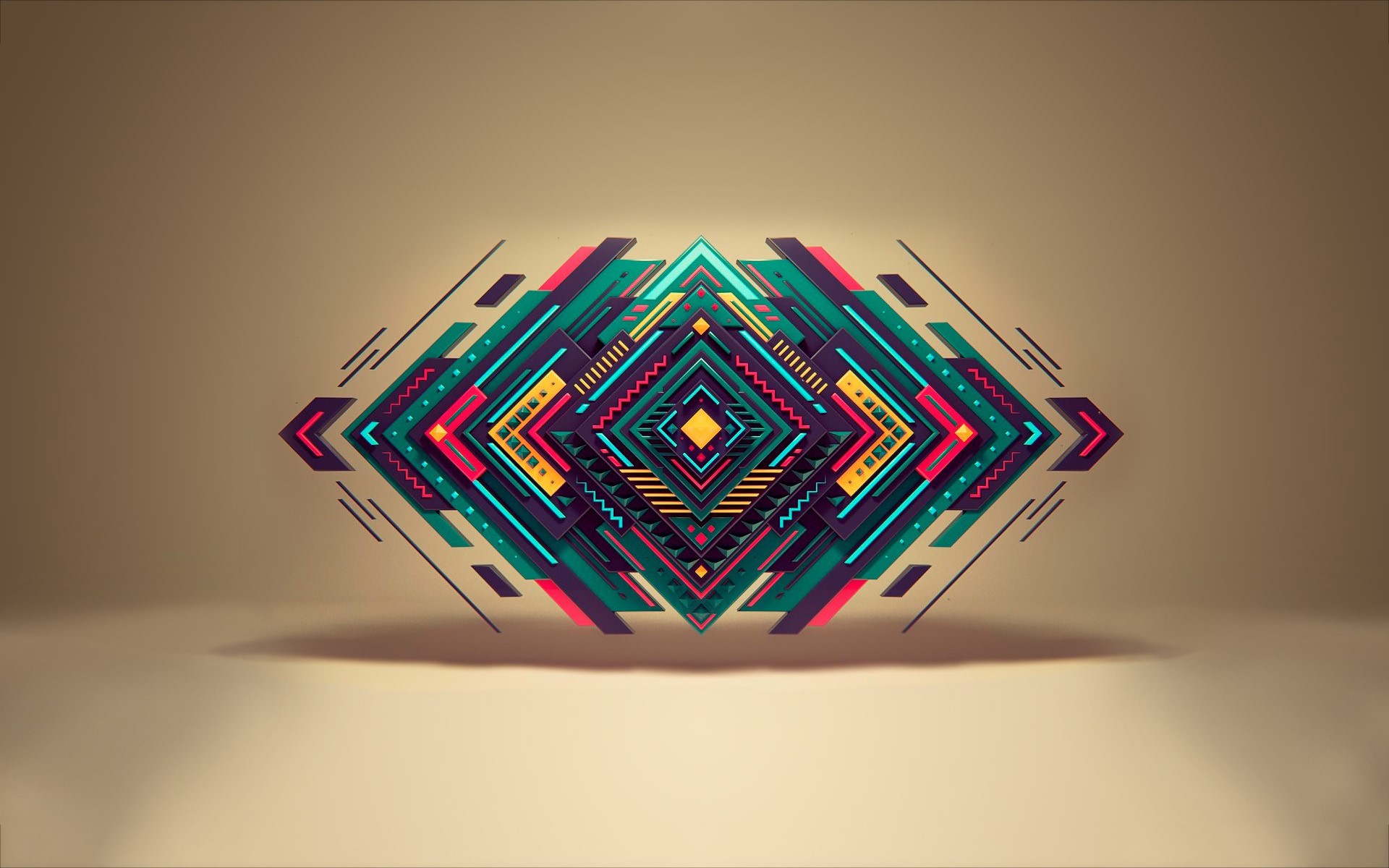 Geometric Art Shapes Background - HD Wallpaper 