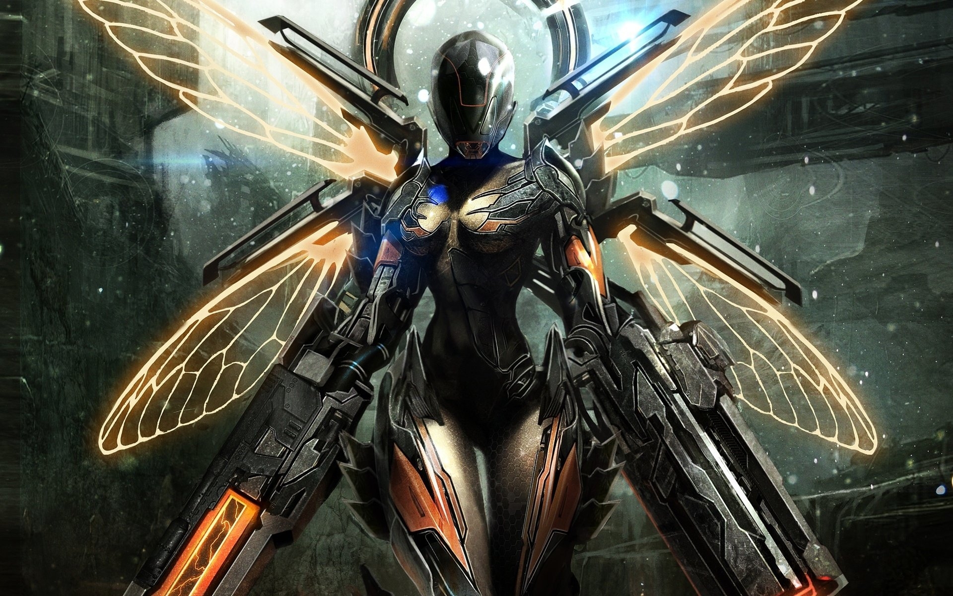 Fairy Cyborg Wallpaper - Sci Fi Fantasy Robot - HD Wallpaper 