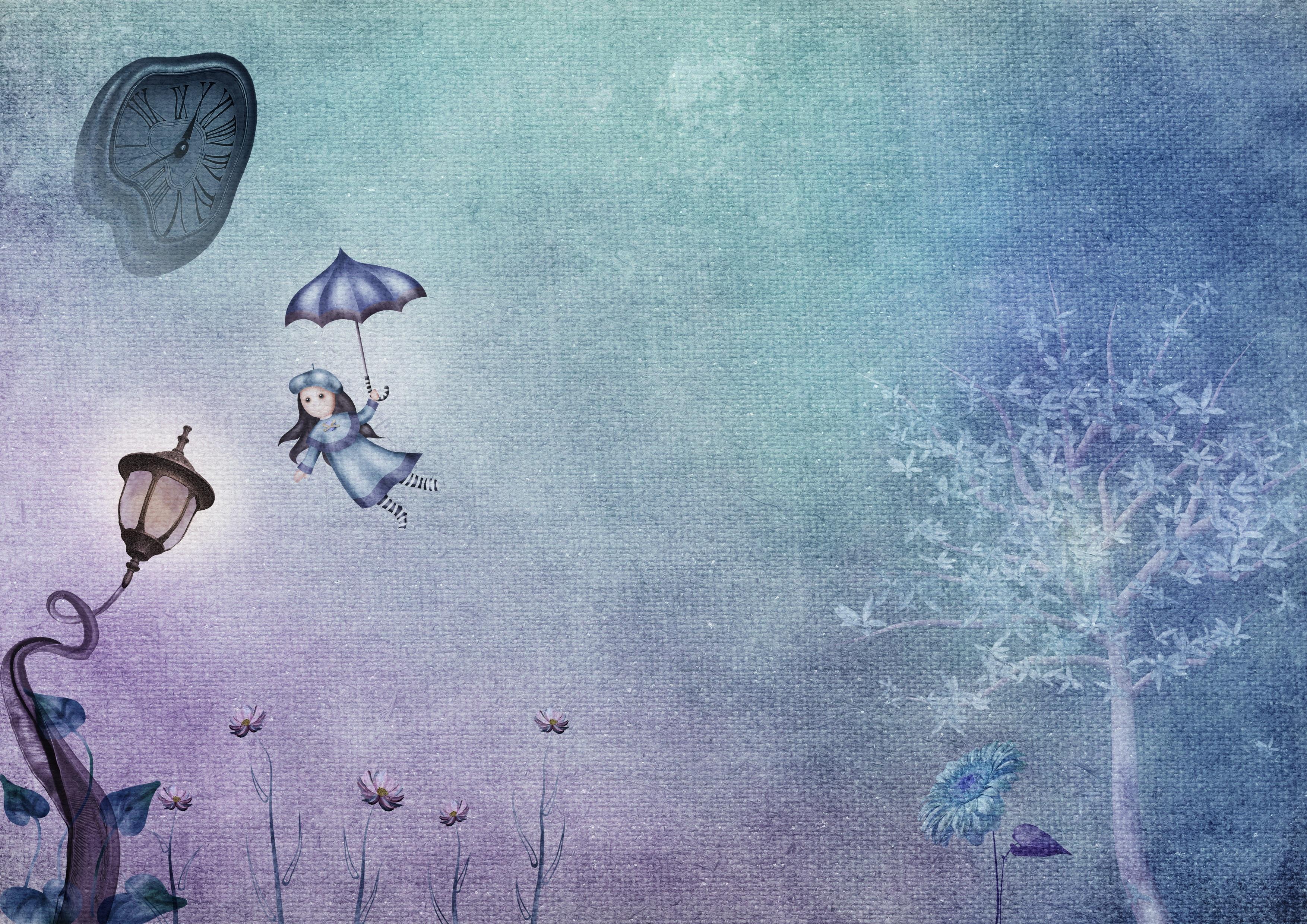 Child, Flight, Fantasy, Art, Clock, Flashlight - Girl Fly A Sky Lantern Drawing - HD Wallpaper 
