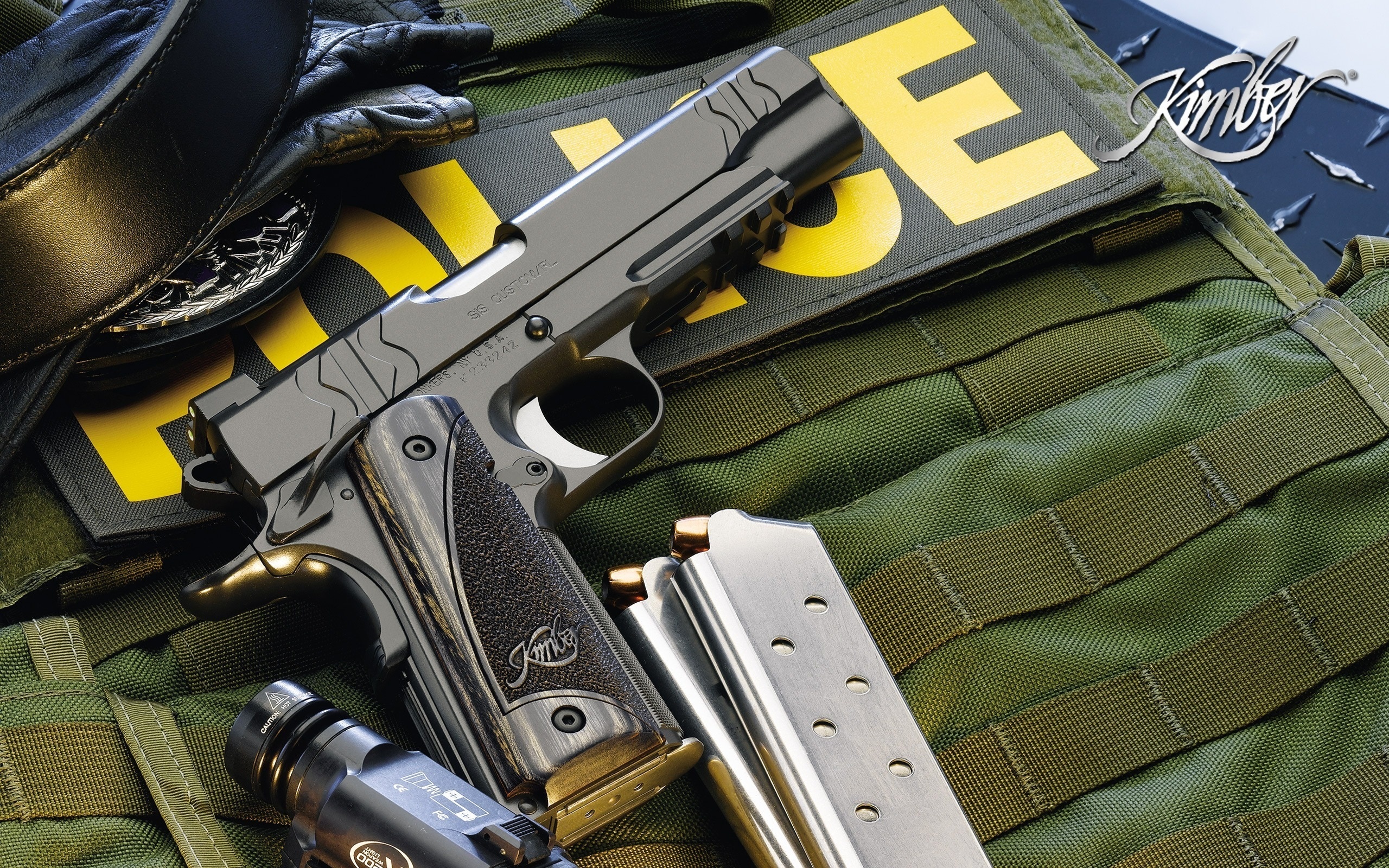 Weapons, Shops, Kimber, Police, Flashlight, The Gun - Up Police Wallpaper Download - HD Wallpaper 
