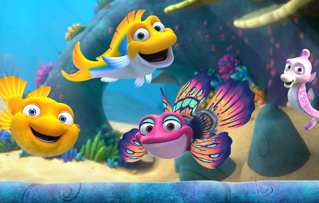 Photo Wallpaper Fish, Aquarium, Splash And Bubbles - Splash And Bubbles - HD Wallpaper 