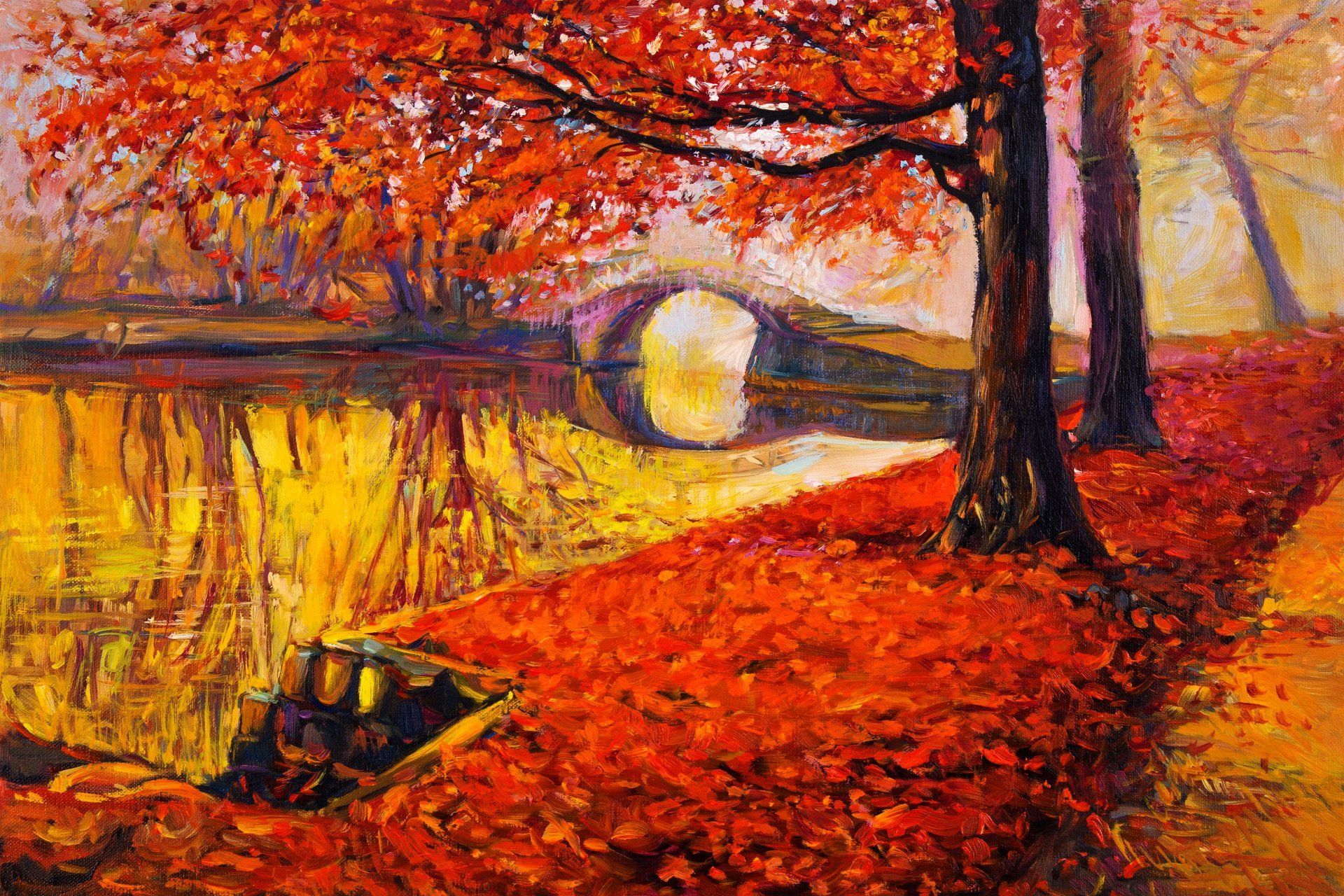 , Kv/50 - Landscape Watercolor Autumn Paintings - HD Wallpaper 