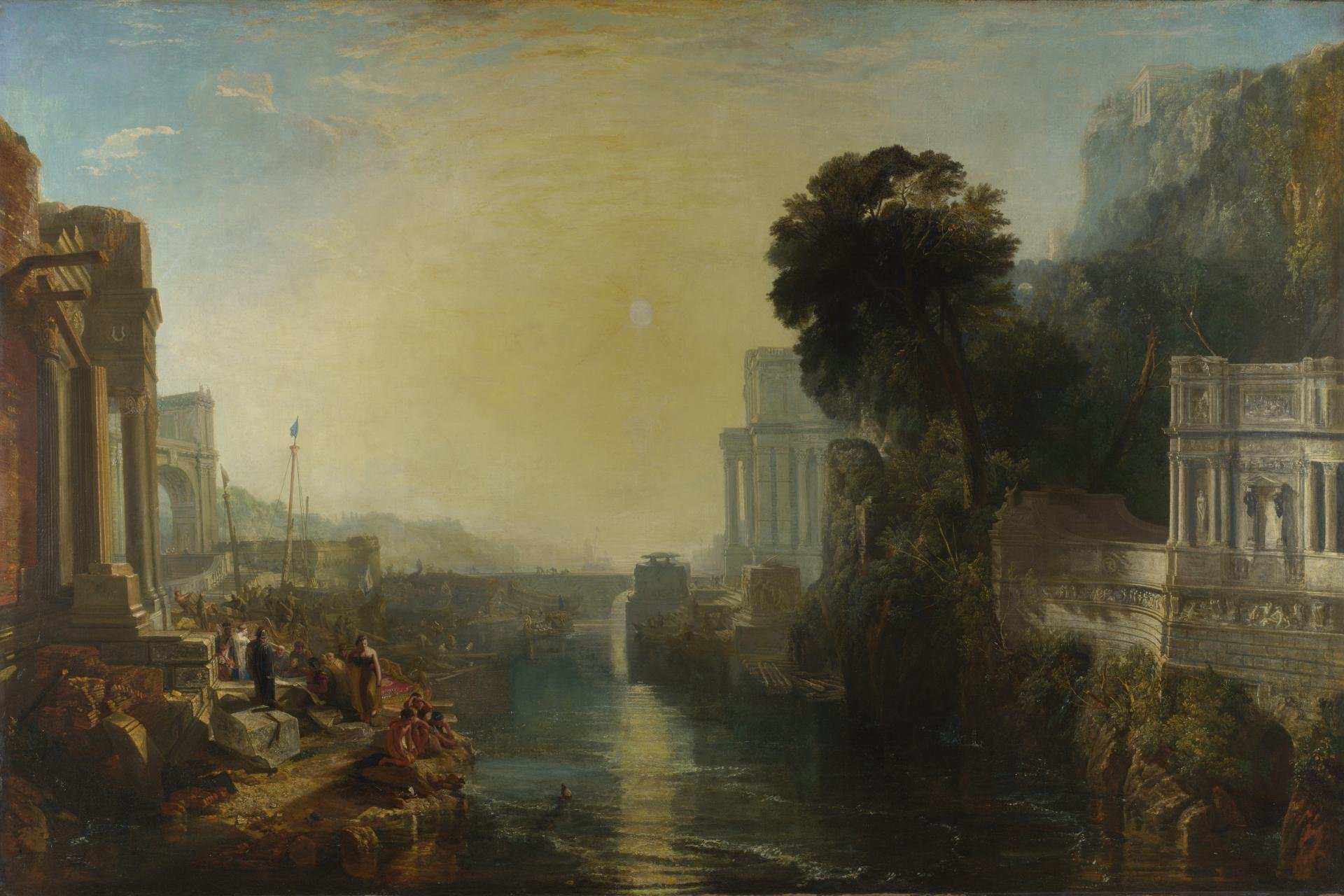 Free Oil Painting High Quality Wallpaper Id - Joseph Mallord William Turner Dido Building Carthage - HD Wallpaper 