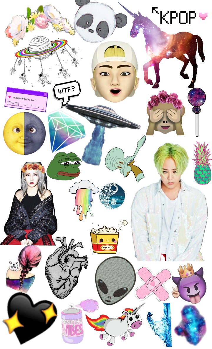 #freetoedit #wallpaper #gd #cl #zico #tumblr - Cartoon - HD Wallpaper 