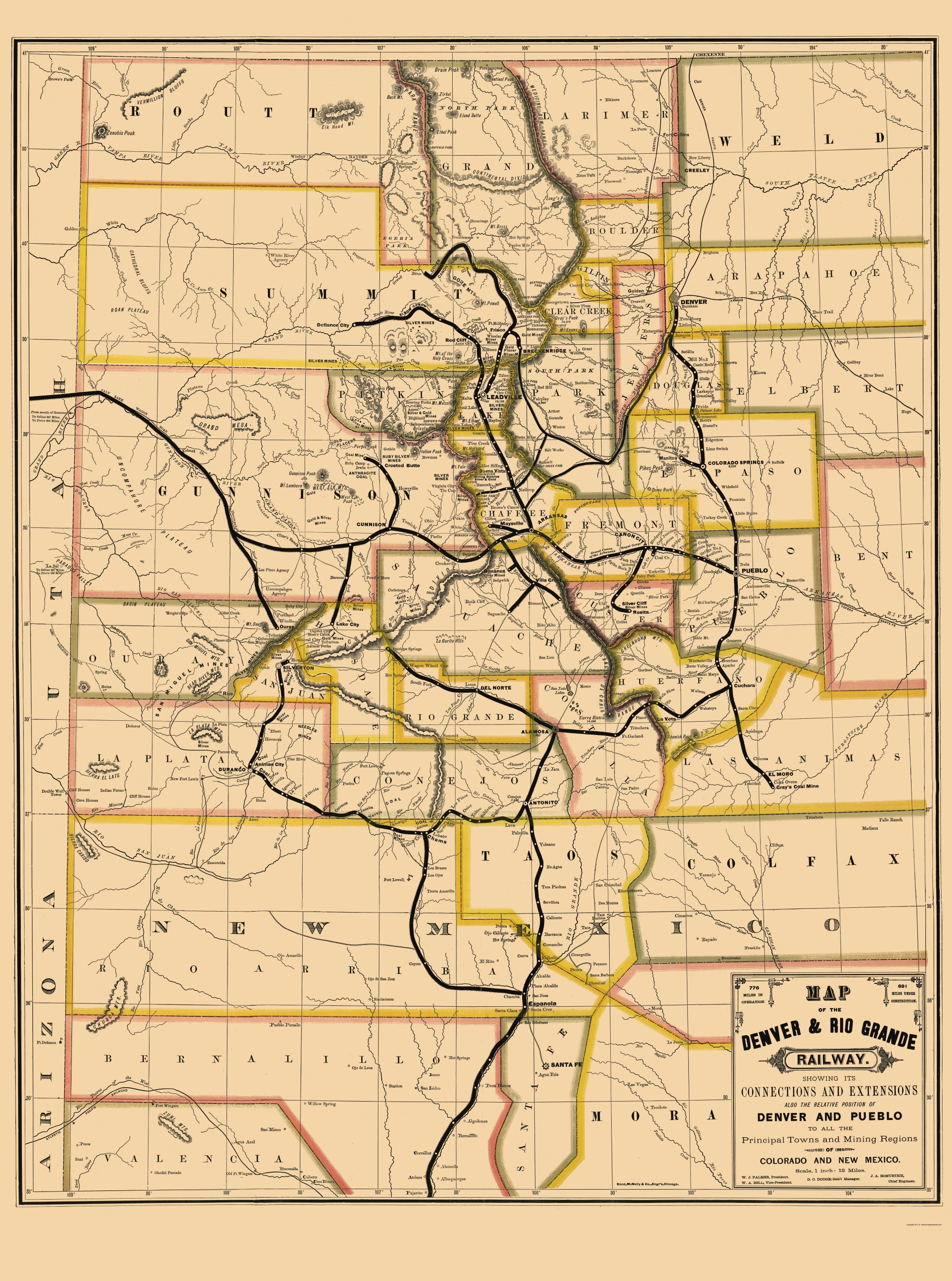 Old Denver Railroad Map - HD Wallpaper 