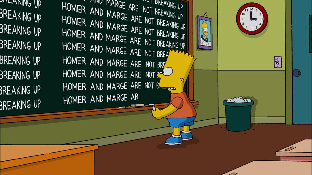The Simpsons - Bart Simpson Blackboard - HD Wallpaper 