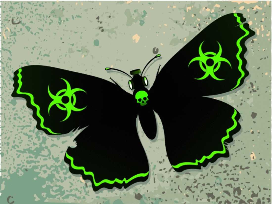 Dark Butterfly Drawing - HD Wallpaper 