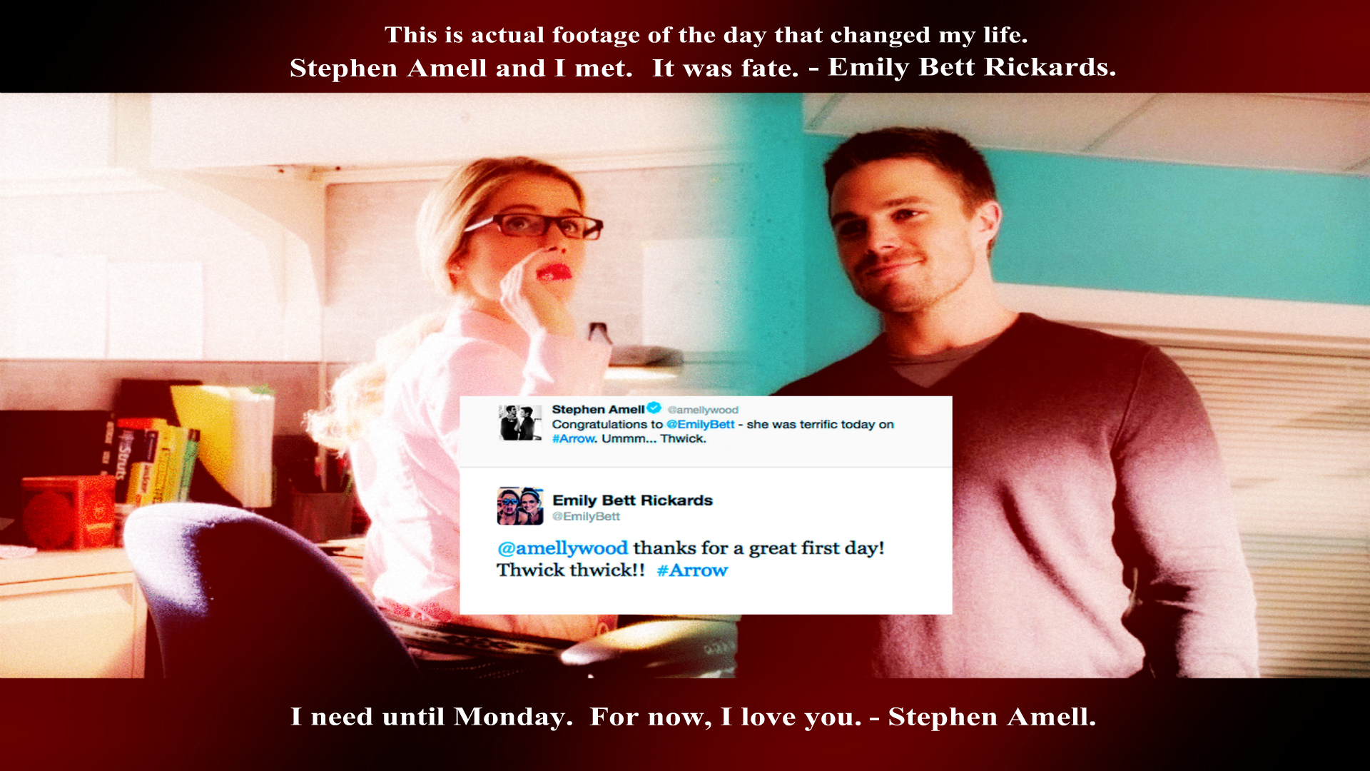 Stephen Amell And Emily Bett Rickards Wallpaper - Stephen Amell - HD Wallpaper 