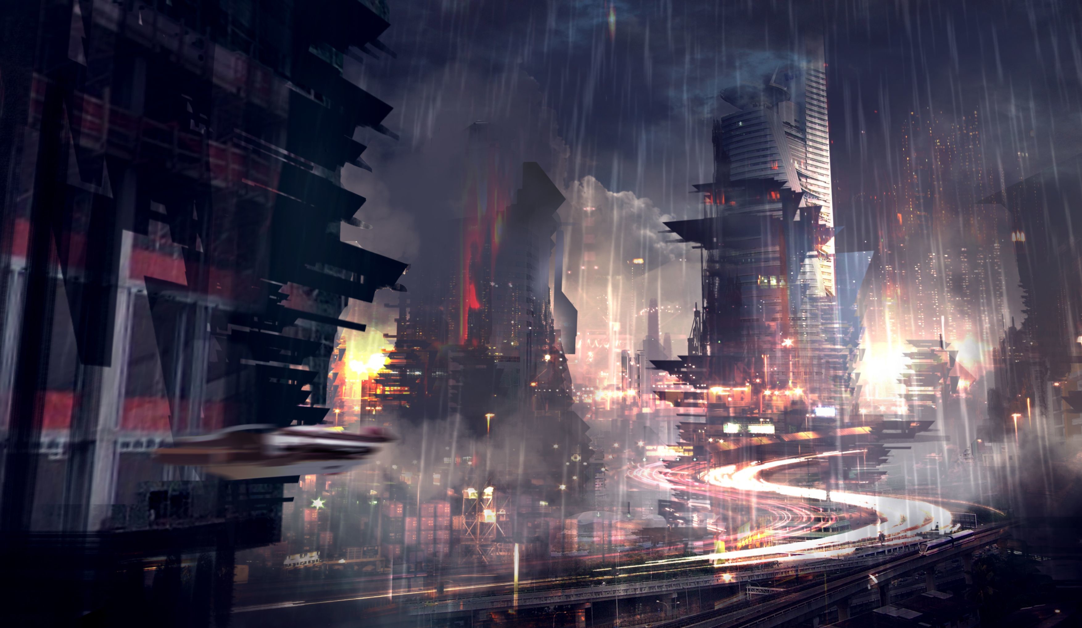 47 Futuristic City Hd Wallpapers - Sci Fi City Background - HD Wallpaper 