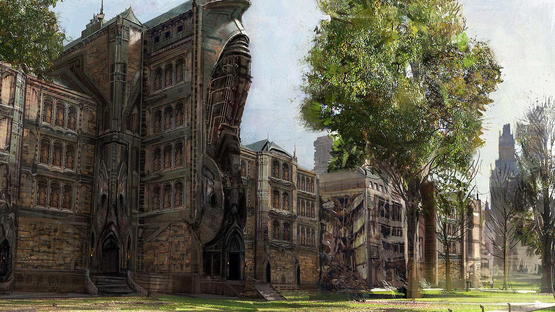 Hd Gears Of War Destroyed Buildings Wallpaper - Gears Of War Level - HD Wallpaper 