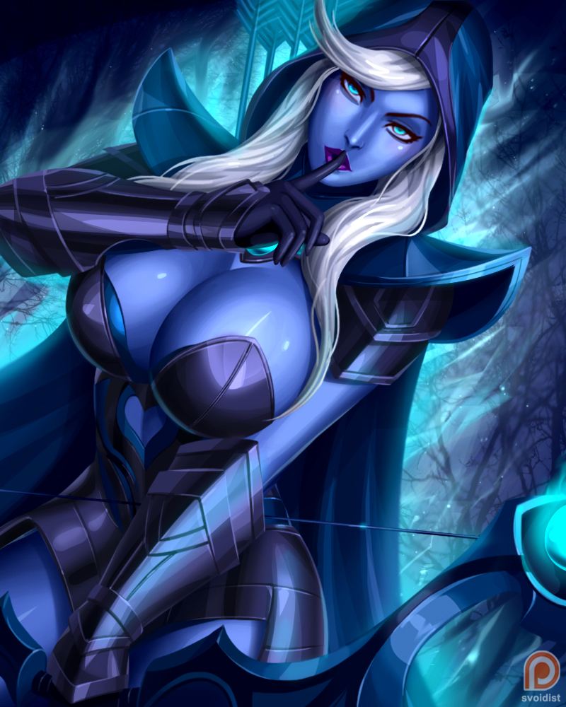 Svoidist Dota 2 Defense Of The Ancients Jill Valentine - Drow Ranger Big Tits - HD Wallpaper 