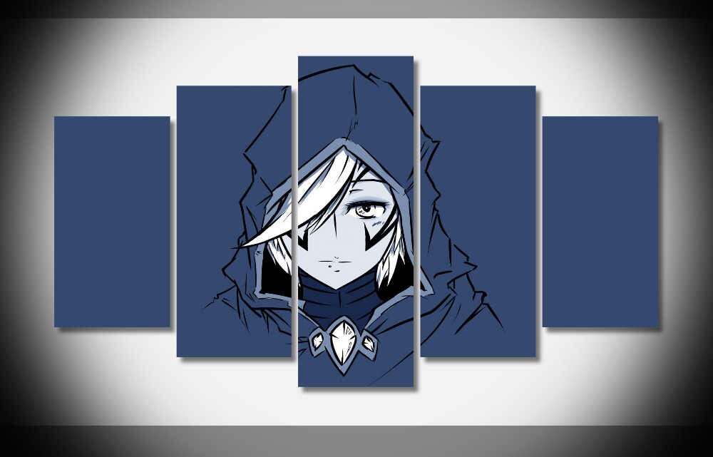 7001 Dota 2 Drow Ranger Art Face Hood Game Character - Mclaren P1 Wall Art - HD Wallpaper 