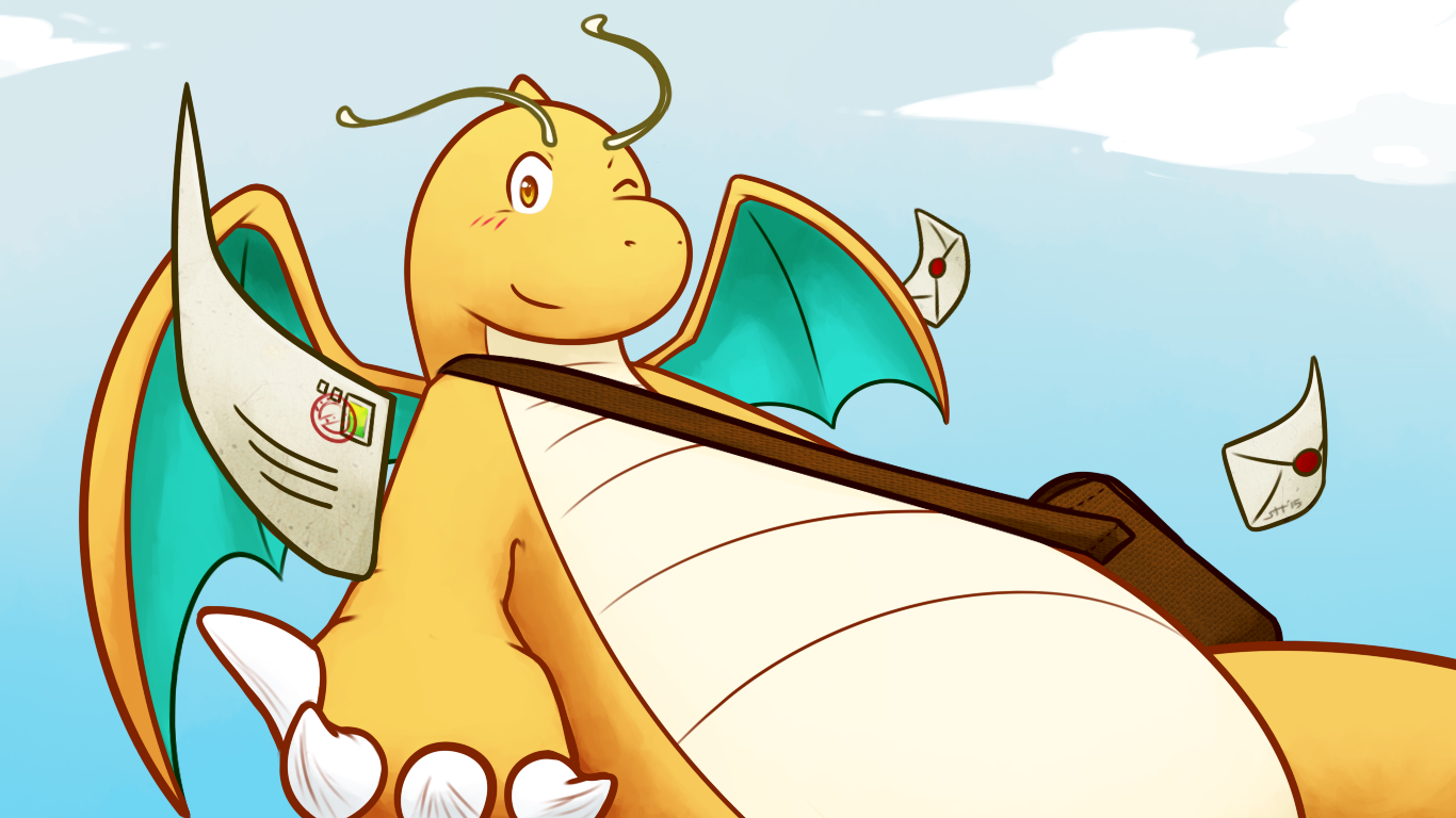 Postman Dragonite - HD Wallpaper 