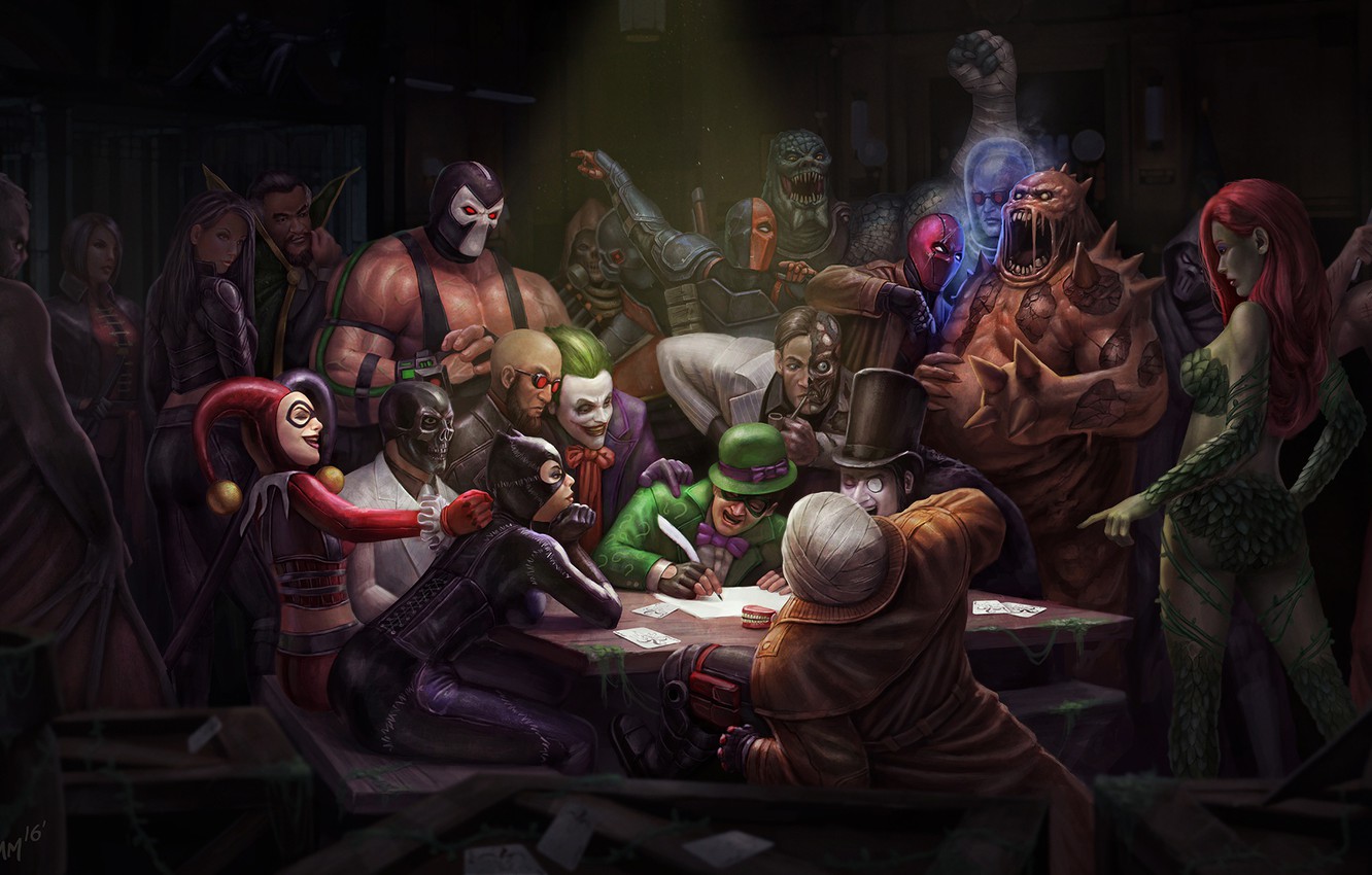 Photo Wallpaper Joker, The Cossacks Writing Letter - Batman Rogues Gallery Comic - HD Wallpaper 