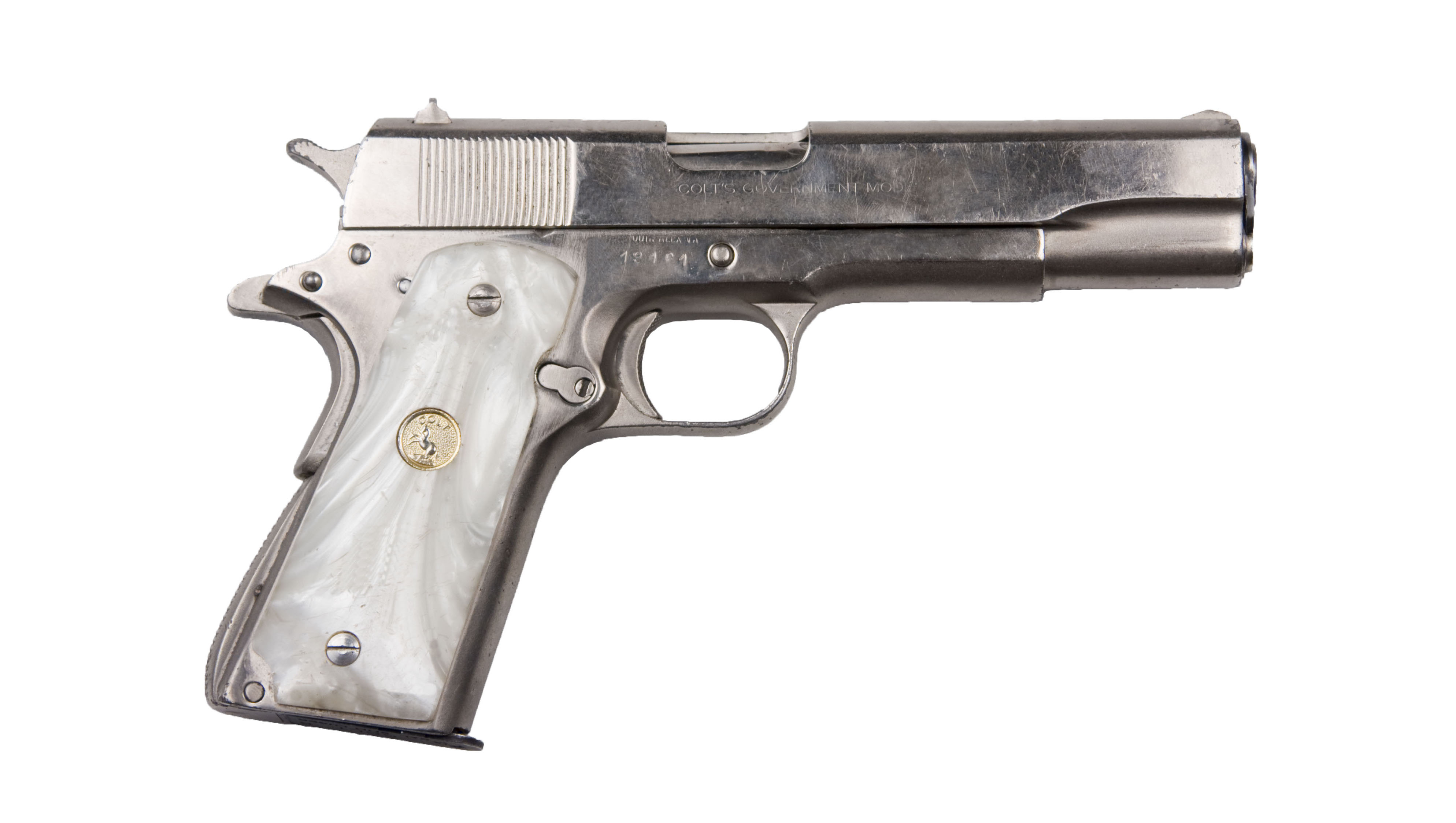 Hd Quality Wallpaper - 1911 Chrome - HD Wallpaper 