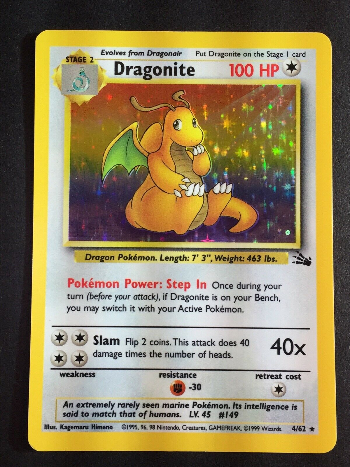 Dragonite Pokemon Card 1995 - 1200x1600 Wallpaper 